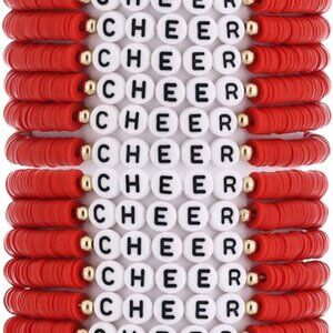 Cheerleader Bracelets Set of 24 Women Teens Team Spirit Gifts